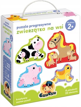 CzuCzu Puzzle progresywne Zwierzątka na wsi 2+
