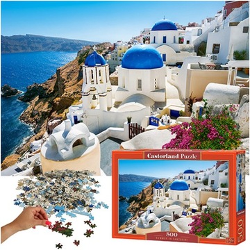 Puzzle 500 elementów Summer in Santorini - Lato na Santorini 9+