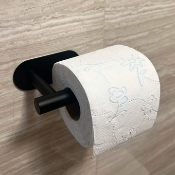 ДЕРЖАТЕЛЬ ДЛЯ ТУАЛЕТНОЙ БУМАГИ Вешалка для унитаза, ЧЕРНАЯ МАТОВАЯ, СТАЛЬ, МЕТАЛЛ-ЛОФТ