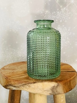 НАБОР 2x МАЛЕНЬКАЯ ВАЗА СТЕКЛЯННАЯ ВАЗА J ЗЕЛЕНЫЙ ЙОД