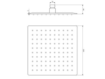 ЧЕРНЫЙ БЕТОННЫЙ ДУШЕВОЙ НАБОР РУЧКИ ДЛЯ ДУША 20СМ