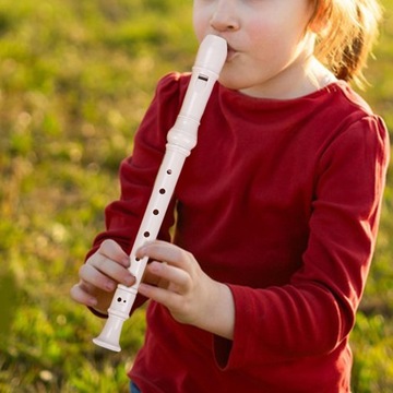 Flet sopranowy wygodny świetny dźwięk łatwy instrument 8 otworów flet biały