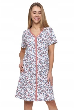 ЖЕНСКАЯ ХЛОПКОВАЯ НОЧНАЯ РУБАШКА БЕЗ ПУГОВИЦ С ЦВЕТОЧНЫМ РИСУНКОМ ЭЛЕГАНТНАЯ МУРЕНА L
