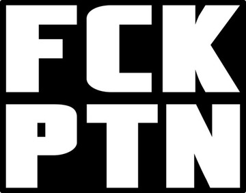 Czarna naklejka na samochód auto FCK PTN - Wall-it