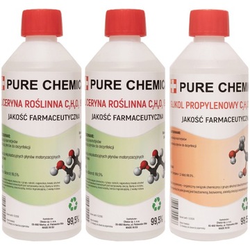 2x GLICERYNA I GLIKOL CZYSTY BEZWONNY ZESTAW GLIKOL I GLICERYNA 1,5L 1500ml