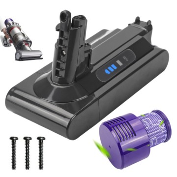 Bateriový Vysavač V8 Akumulátor 6000 mAh 25,2 V filtr