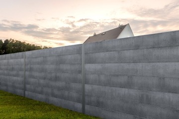 Ogrodzenia betonowe gładkie wibroprasowane Grafit