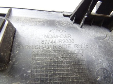 KIA SPORTAGE V LIŠTA VRSTVA BLATNÍKU PRAVÝ ZADNÍ 87744-R2000