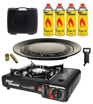 KUCHENKA TURYSTYCZNA GAZOWA + KARTUSZE X4 + GRILL