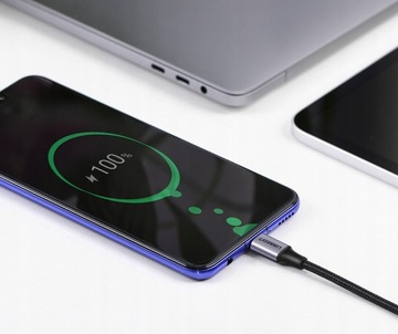 Ugreen US255 Кабель USB-C — USB 2.0 90, 480 Мбит/с, 0,5 м — серый черный