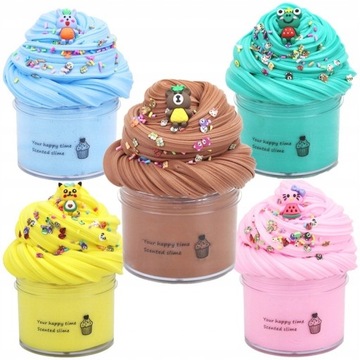 5 Szt Fluffy Floam Slime Stress Relief Sludge Toys