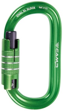 Karabinek aluminiowy triplex owalny Camp – Oval XL 3Lock Zielony 28kN