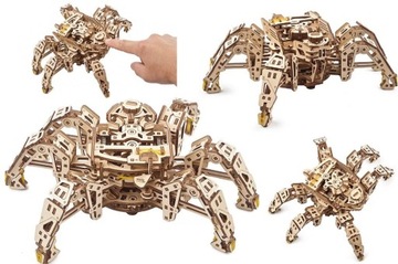 Hexapod ROBOT Ugears drewniane Puzzle 3D 388el