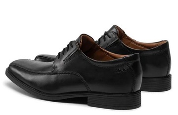 CLARKS MĘSKIE PÓŁBUTY SKÓRZANE CZARNE 43 1S2F