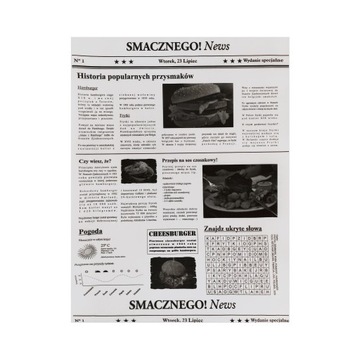 PAPIER PAKOWY BIAŁY GAZETA ARKUSZ 30x40cm 100szt