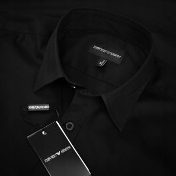 ЧЕРНАЯ МУЖСКАЯ РУБАШКА SLIM FIT ОТ EMPORIO ARMANI