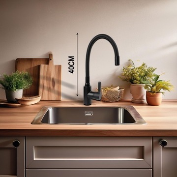 Кухонная батарея для раковины раковины Flexble Flex Flex Black Flex