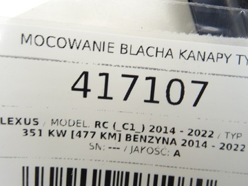 POHOVKA DRUHÝ ŘADA LEXUS RC SPORTOWY/COUPE