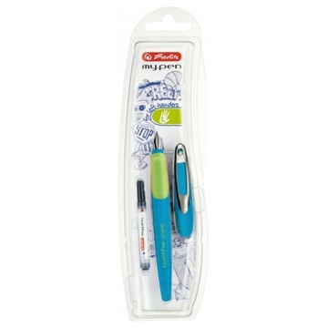Pióro na naboje Herlitz My.pen NIEBIESKIE LEWORĘCZNE