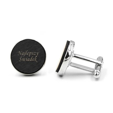 Spinki do mankietów z grawerem NAJLEPSZY ŚWIADEK