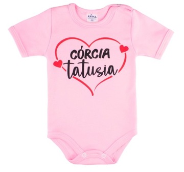 Body krótki rękaw CÓRCIA TATUSIA - r. 80