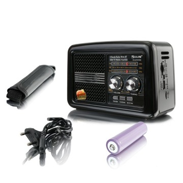 ПОРТАТИВНОЕ РЕТРО-СОЛНЕЧНОЕ AM/FM-РАДИО С BLUETOOTH-ФОНАРИКОМ, USB-АККУМУЛЯТОРОМ