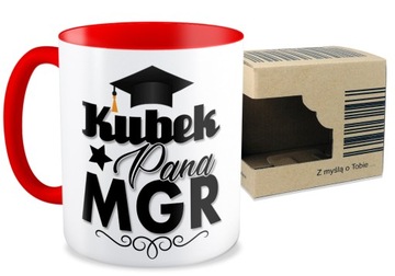 KUBEK czerwony prezent STUDENT ABSOLWENT MAGISTER
