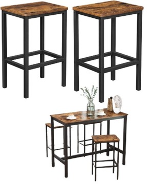 2 x STOŁEK BAROWY TABORET KRZESŁO STOŁKI BAROWE PRZEMYSŁOWE RUSTYKALNE LOFT