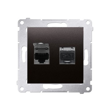 Simon 54 antracyt Gniazdo komputerowe podw. RJ45