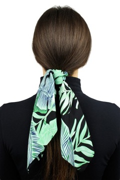 GUMKA DO WŁOSÓW APASZKA SCRUNCHIE ZIELONO CZARNA