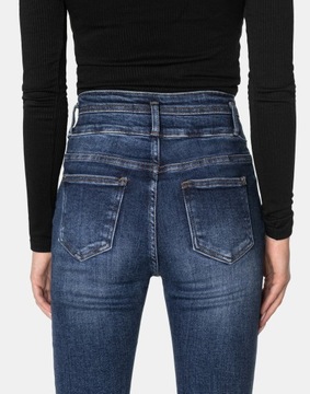 Spodnie Damskie Jeansy Rurki SKINNY Jeansowe Wysoki Stan Dżinsy 5202 W31