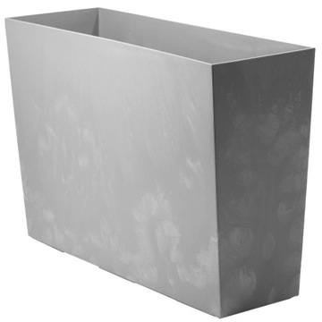 ЦВЕТОЧНЫЙ ВАЗ ЦВЕТОЧНЫЙ ГОРШОК ВЫСОКИЙ + ВСТАВКА 19x56см СЕРЫЙ БЕТОН