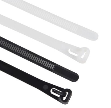 ОТКРЫВАЮЩИЕСЯ КАБЕЛЬНЫЕ СВЯЗКИ 250/7,5 ЧЕРНЫЕ СВЯЗКИ