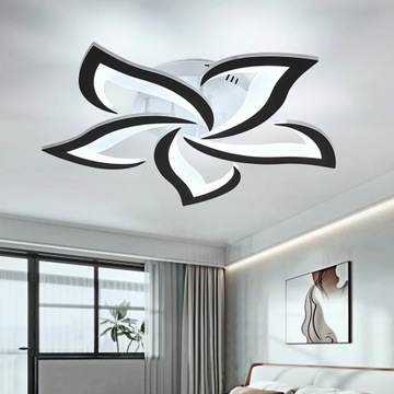LAMPA SUFITOWA LED CZARNA ZYRANDOL NOWOCZESNA DO SALONU 6000K