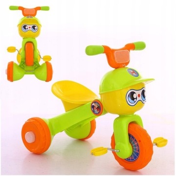 СКЛАДНОЙ трехколесный велосипед с педалями, светодиодные цвета