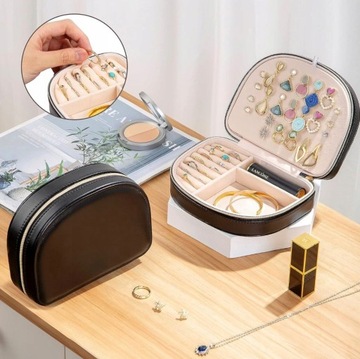 Шкатулка для драгоценностей, органайзер, шкатулка, кожаный футляр, маленькая