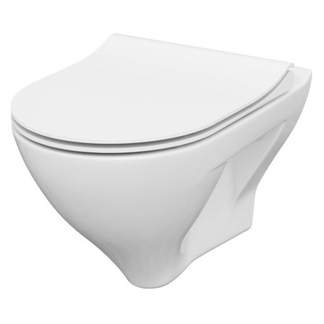 MISKA WC WISZĄCA BEZ KOŁNIERZA Z DESKĄ CERSANIT