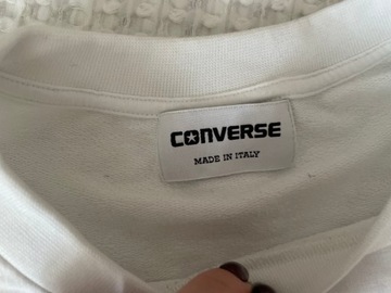 Bluza biała converse xs wiązanie kwiaty logo jesie