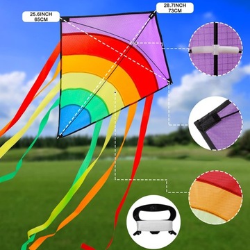 ОДНОСТРОЙНЫЙ ЗМЕЙ УДАРНЫЙ, ЛЕГКИЙ В УПРАВЛЕНИИ РАДУЖНОГО ЦВЕТА С 80-М ЛИНИЕЙ