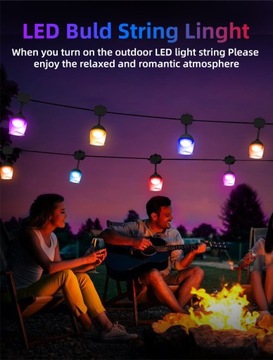 Inteligentne łańcuchy świetlne LED RGB 10M 10X