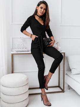 ЭЛЕГАНТНЫЙ КОСТЮМ-КОНВЕРТ, ГЛАМУРНЫЙ ЧЕРНЫЙ ПОЯС