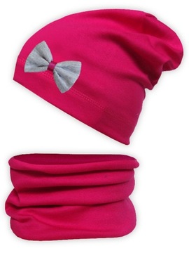 Komplet CZAPKA + TUBA beanie komin KOLORY r. 48-50