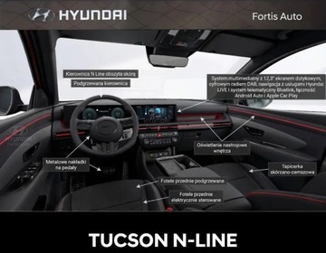 Hyundai Tucson IV SUV HEV Facelifting 1.6 T-GDI HEV 215KM 2025 Hyundai Tucson Hyundai Tucson 1.6 T-GDI HEV 215KM N-line Ultimate Red Od, zdjęcie 9