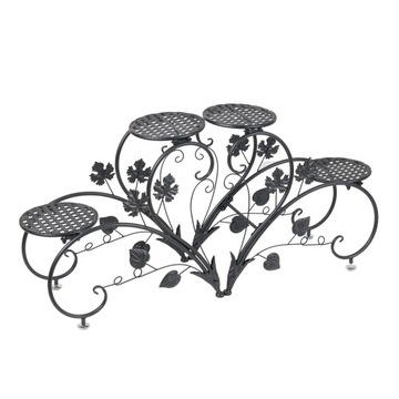 Металлическая подставка для цветов 4 цветочных горшка Подставка для цветов в форме сердца