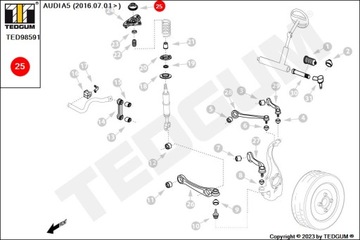 КРЕПЛЕНИЕ ПЕРЕДНЕГО АМОРТИЗАТОРА ЛЕВОЕ ПРАВОЕ AUDI A4 QUATTRO A5 QUATTRO
