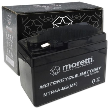 Akumulator żelowy MORETTI AGM MTR4A-BS 12 V 2.3 Ah