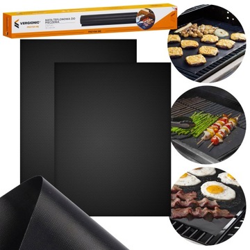 2x Mata Teflonowa NIEPRZYWIERAJĄCA do piekarnika na GRILL do pieczenia 40cm