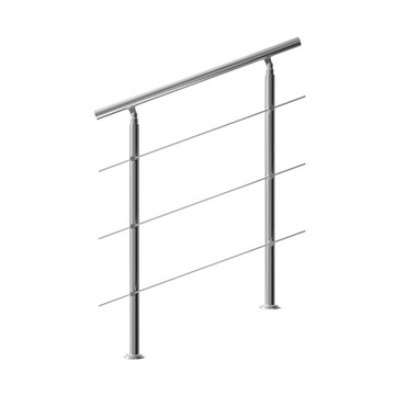 Monzana Balustrada Poręcz Schodowa Stal 100cm+3