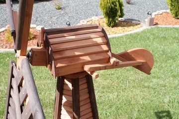 Деревянная садовая ветряная мельница Ветряные мельницы 170см H72