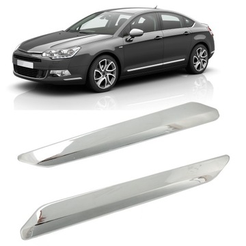 ХРОМИРОВАННАЯ НАКЛАДКА НА БАМПЕР CITROEN C5 X7, 2 ШТ.
